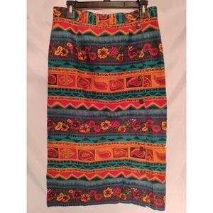 Vintage Breeches Womens Sz 14 Equestrian Southwest‎ Sarape Long Skirt